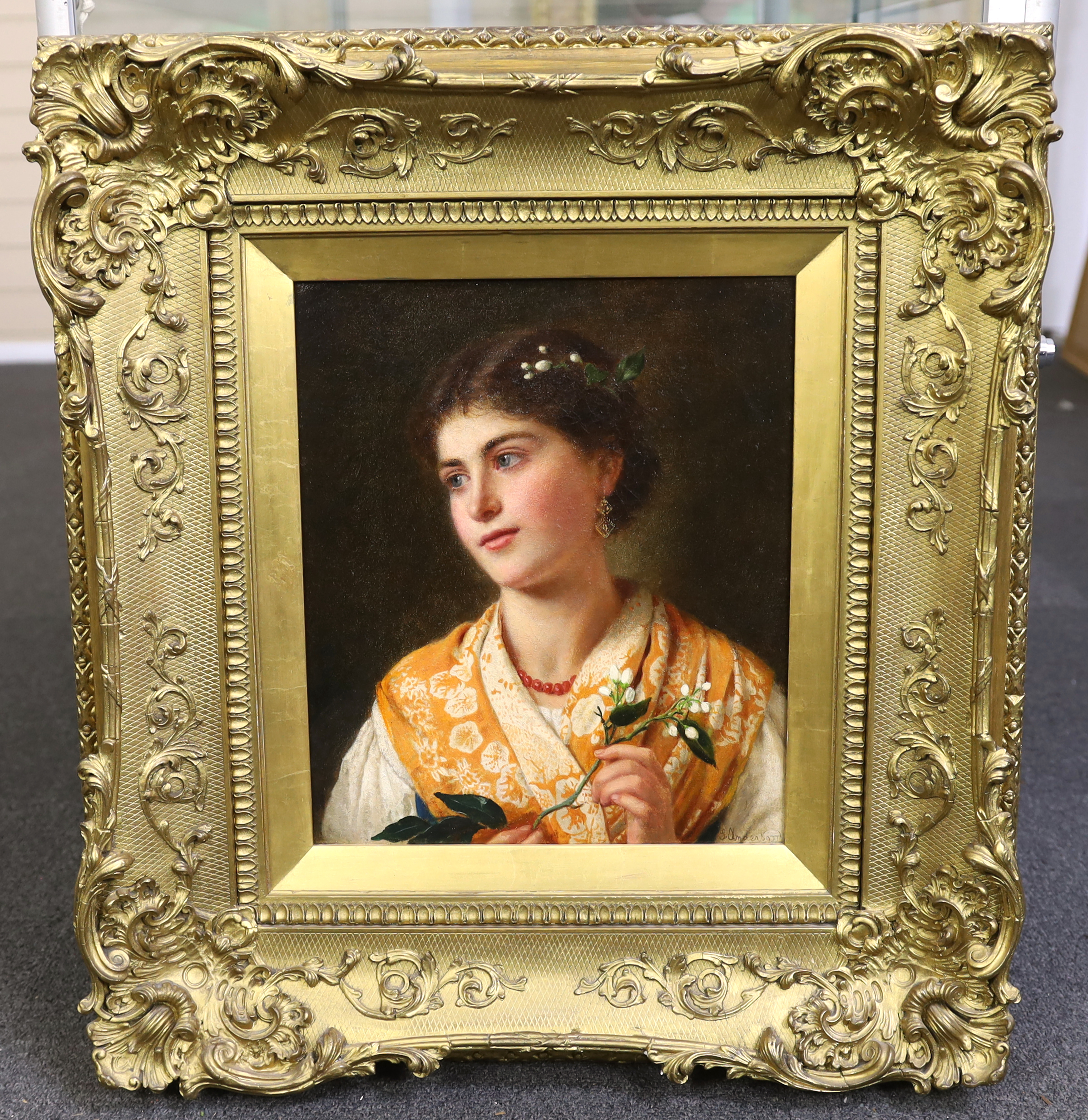 Sophie Gengembre Anderson (English, 1823-1903), A Classical Beauty, oil on canvas, 35 x 29.5cm